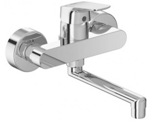IS B1717AA Ceraflex Смеситель для раковины 160 мм, настенный, CLICK, HWTC, 13 л/мин B1717AA