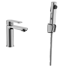 Смеситель для раковины BELZ B713 B12713, с гигиеническим душем, хром