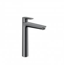 Hansgrohe Talis E Смеситель для раковины 240, на 1 отв, с донным клапаном, излив 183мм, цвет: шлифованный черный хром. 71716340
