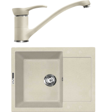 Комплект Мойка кухонная Lava L7.CRE crema + Смеситель SG04 CRE crema