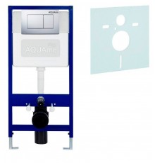 AQM4002CR Система инсталляции AQUAme 4 в 1 для унитаза (с хромированной клавишей) (5251054мм) AQM4002CR
