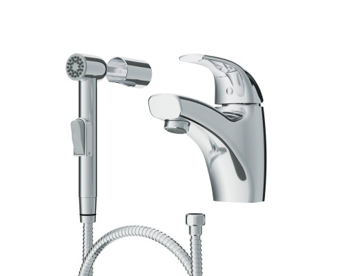 F7P03032 Смеситель для раковины с ручным душем, без донного клапана F7P03032 Смеситель для раковины с ручным душем, без донного клапана