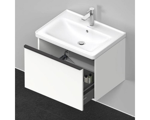 Duravit D-Neo Тумба с раковиной 63.4x45.2хh44см., с 1 ящиком, подвесная, цвет: белый матовый. 2367650000, DE425401818 Duravit D-Neo Тумба с раковиной 63.4x45.2хh44см., с 1 ящиком, подвесная, цвет: белый матовый. 2367650000, DE425401818