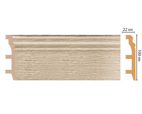 Плинтус напольный DECOMASTER D232-72ДМ (100*22*2400мм) Плинтус напольный DECOMASTER D232-72ДМ (100*22*2400мм)