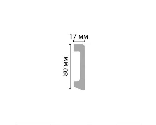 Плинтус напольный DECOMASTER D235-16ДМ (80*17*2400 мм)