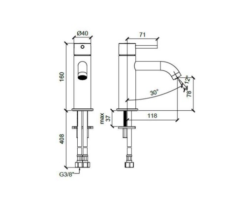 Almar Смеситель для раковины, на 1 отв., цвет: хром. E214000.CR