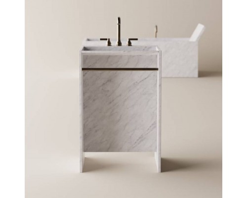 Agape Face A Face Раковина 60х50х90см., отдельностоящая, с сифоном, полотенцедержателем, цвет: Bianco Carrara. ACER5060FP3MC Agape Face A Face Раковина 60х50х90см., отдельностоящая, с сифоном, полотенцедержателем, цвет: Bianco Carrara. ACER5060FP3MC
