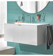 Emco Vanity units Тумба с раковиной подвесная 120х52хh44см, 1 ящик со стекл фасадом, ручка хром, корпус лак, подвесная, цвет: белый. 9577 114 21,  9583 274 21,  9583 510 20