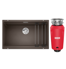 Комплект Мойка Blanco Etagon 700-U кофе + Измельчитель Franke