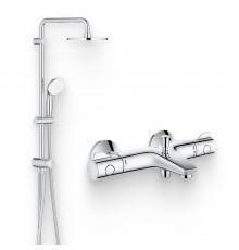 Душевой комплект Термостат Grohe Grohtherm 800 34576000 для ванны с душем + Стойка New Tempesta 27389002