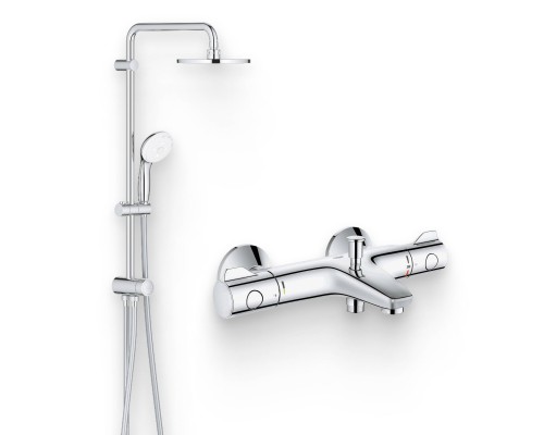 Душевой комплект Термостат Grohe Grohtherm 800 34576000 для ванны с душем + Стойка New Tempesta 27389002