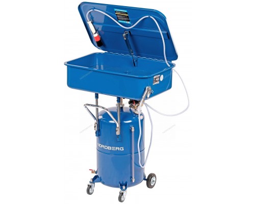 Установка для мойки деталей 50л с пневмо насосом и бочкой 65л