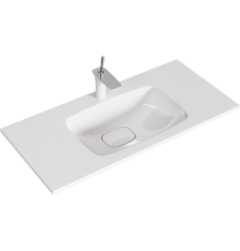 AQ Mal.10.04.D Malaga 1000 Раковина литьевой мрамор 975х460х180(16) мм, с отв. под смес, с кер. накл Mal.10.04.D