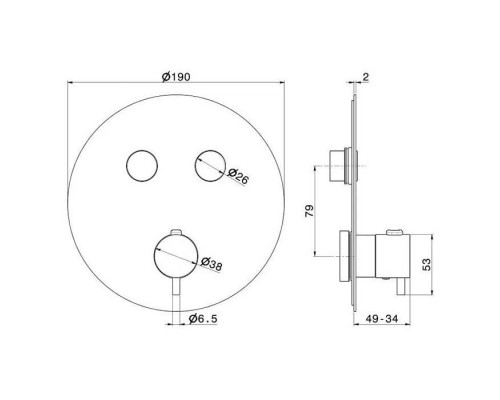 Kerama Marazzi Eterna Смеситель для душа, встраиваемый, термостатический, цвет: брашированная медь pvd. 70426EXKM.59.067