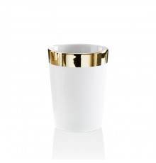 Decor Walther Bone BE50 Стакан настольный, фарфор, цвет: белый / золотой. 0846220