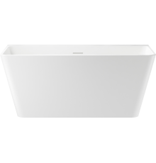 Акриловая ванна Wellsee Graceful Pro 140x75 см, отдельностоящая, белая, на ножках, со сливом-переливом, с донным клапаном, фурнитура белая