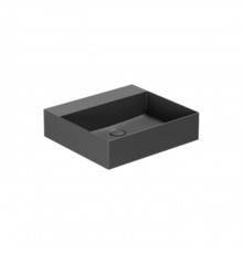 Azzurra Elegance Squared Раковина подвесная/накладная, 50x45xH12,5 см, без отв., цвет: Carbone. ELLP050450Q0CA/(EQA50 CA)*0 carbone