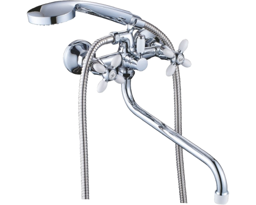 Смеситель для ванны с душем Cron CN127 CN22127-8 белый