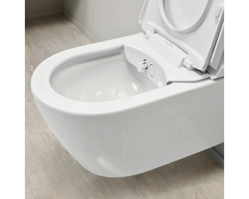 VilleroyBoch Viclean Унитаз-биде подвесной 38.5х59.5х40см., CeramicPlus, цвет: альпийский белый. V0E200R1