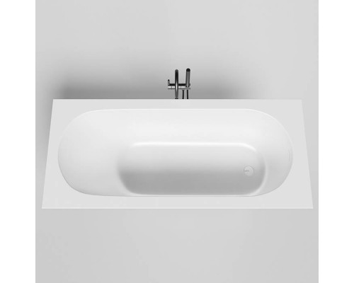 Salini Ornella Kit Встраиваемая ванна 180х80х60cм, овальная чаша, донный клапан, сифон, щелевой слив-перелив, S-Stone, цвет: белый матовый. 102422M