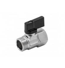 Кран шаровой, ELSEN, MINI, полнопроходной, прямой, 1/2, 1/2, НВ, PN, бар-40, T°C -от -20 до +150, ручка-бабочка, латунь