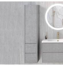 Шкаф пенал для ванной Aqua de Marco Parma 35 подвесной, дымчатый серый