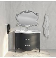 TW Armony Тумба с раковиной 112х62см., 2 ящика, доводчики Blum, цвет: Grafite/серебро античное. ARM2110-GF+GIU200110/ALZA bi*1 комплект