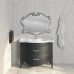 TW Armony Тумба с раковиной 112х62см., 2 ящика, доводчики Blum, цвет: Grafite/серебро античное. ARM2110-GF+GIU200110/ALZA bi*1 комплект