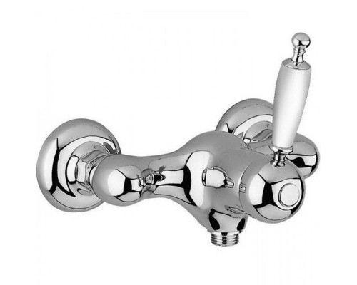 OXFORD См-ль для душа монокоманд. змейка (ручка белая) хром BN.OXF-6338CR BN.OXF-6338CR