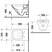 Duravit DuraStyle Rimless Унитаз подвесной 37х54х35см., безободковый, без сиденья, цвет: белый глянцевый . 2538090000