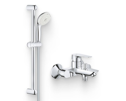 Душевой комплект Смеситель Grohe BauEdge 23604001 + Гарнитур Tempesta New 27794001