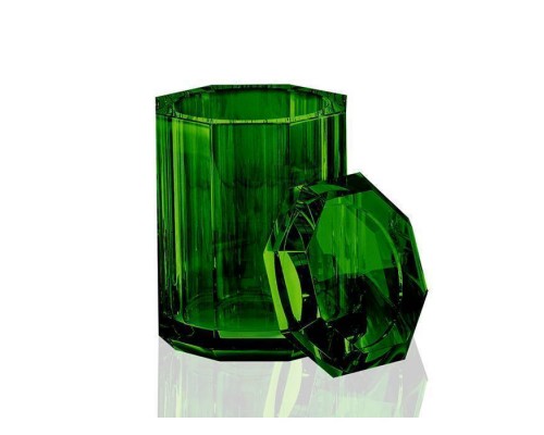 Decor Walther Kristall BMD Баночка универсальная 9x9x14см, с крышкой, настольная, цвет: хрусталь зеленый. 0931496 Decor Walther Kristall BMD Баночка универсальная 9x9x14см, с крышкой, настольная, цвет: хрусталь зеленый. 0931496