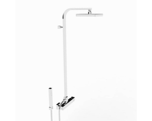 Stella Bamboo Quadro Душевой комплект 3283/420/304-200: смеситель, штанга+ручной+верхний душ 200мм, цвет: хром. BQ 02423 CR00