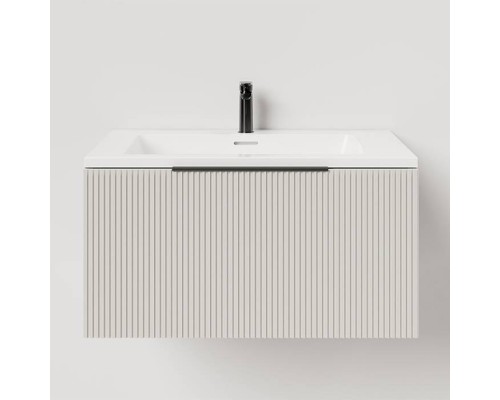 Salini Touch Тумба подвесная 60х50х32см., с раковиной, 1 ящик, верт. фрез., цвет: Сreamy. T600V1CON205