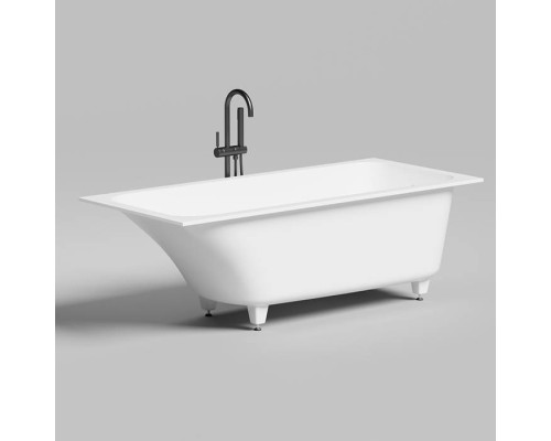 Salini Orlanda KIT Встраиваемая ванна 170х75х60cм., UpDown, сифон, щелевой слив-перелив, мат-л: S-Stone, цвет: белый матовый. 102127M