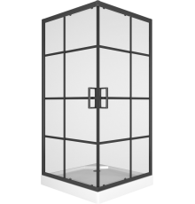 Душевой уголок Bauedge Bau Stil SB0017B 90x90, с поддоном, профиль черный матовый