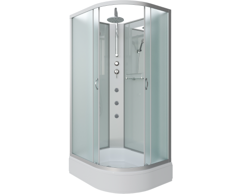 Душевая кабина Niagara Classic NG-33084-14LBKTG 100х80 см, без крыши, с гидромассажем и тропическим душем