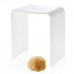 Decor Walther Stone Stool Душевая табуретка 46x40x28см, напольная, цвет: белый. 0974750