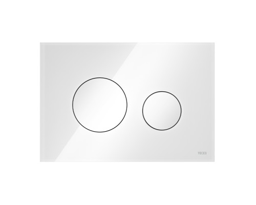 TECEloop Панель смыва с двумя клавишами, стекло белое, клавиши белые 9240650