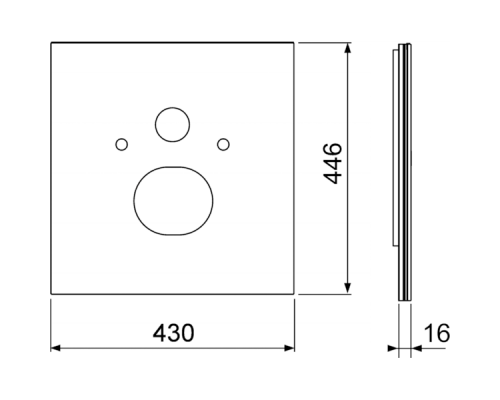 TECElux Нижняя панель для установки унитазов Duravit SensoWash C. 9650103