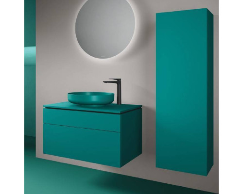 Duravit Vitrium Раковина накладная 46см., без отв., круглая, из DuroCast UltraResist, без перелива, цвет: аквамарин матовый. 266146HA