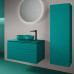 Duravit Vitrium Раковина накладная 46см., без отв., круглая, из DuroCast UltraResist, без перелива, цвет: аквамарин матовый. 266146HA