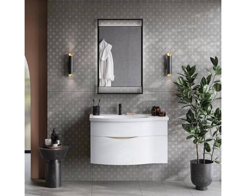 Kerama Marazzi Riva Раковина 100.7х48х15см., накладная, мебельная, с крепежом, левая, 1 отв., с переливом, цвет: белый глянцевый Kerama Marazzi Riva Раковина 100.7х48х15см., накладная, мебельная, с крепежом, левая, 1 отв., с переливом, цвет: белый глянцевый