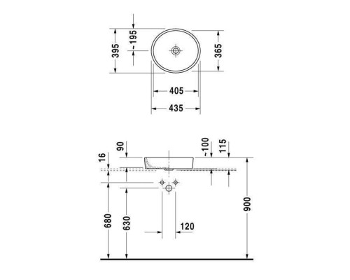Duravit Starck 2 Раковина 44х40см., без отв., цвет: белый. 2321440000 Duravit Starck 2 Раковина 44х40см., без отв., цвет: белый. 2321440000