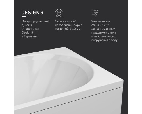 W94A-160-070W-A1 Ванна акриловая 160х70 W94A-160-070W-A1 Ванна акриловая 160х70