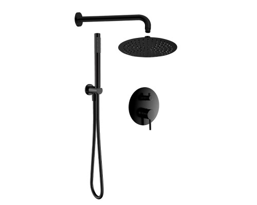 AQM8404MB Набор для комплектации душа со смесителем, черный матовый AQM8404MB