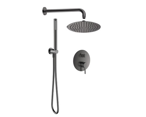 AQM8404GM Набор для комплектации душа со смесителем, металл AQM8404GM