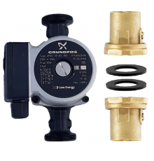 Комплект подключения Hoobs 1  с насосом Grundfos UPSO 25-65 180 и шаровыми кранами (2 шт.). HB-UPSO-2565BV