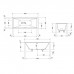 Duravit DuraSquare Ванна прямоугольная  встраиваемая 180x80см, с ножками, с2 наклонами для спины, цвет: белый. 700426000000000,  792200000001000