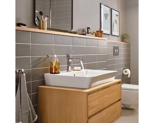 Hansgrohe Rebris E Смеситель для раковины, 1 отв., с донным клапаном, цвет: хром. 72557000 Hansgrohe Rebris E Смеситель для раковины, 1 отв., с донным клапаном, цвет: хром. 72557000
